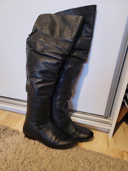 Tamaris skórzane kozaki muszkieterki r. 39