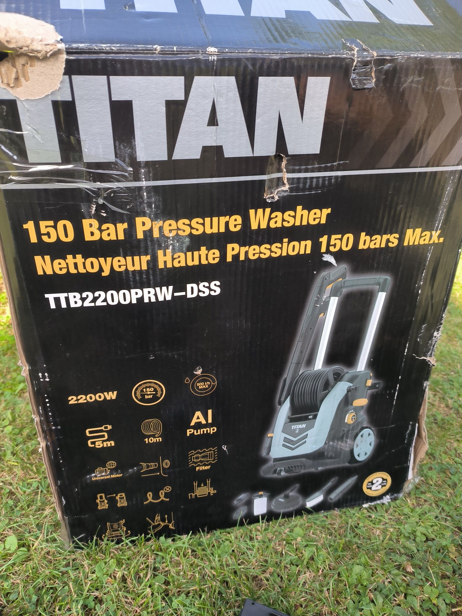 Myjka wysokociśnieniowa TITAN TTB2200PRW 150 BAR 2200W akcesoria
