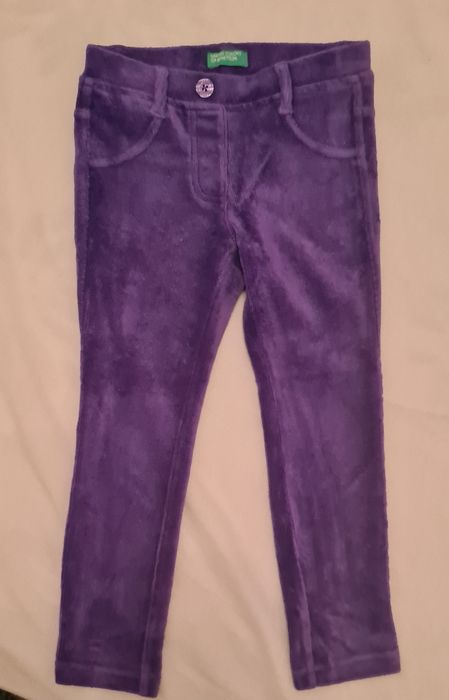 Calças roxas em bombazine menina