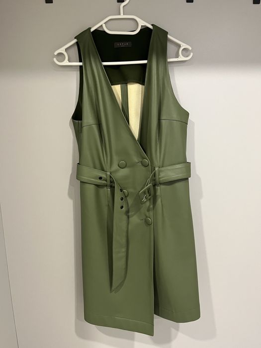 Шкіряний сарафан фірми gepur