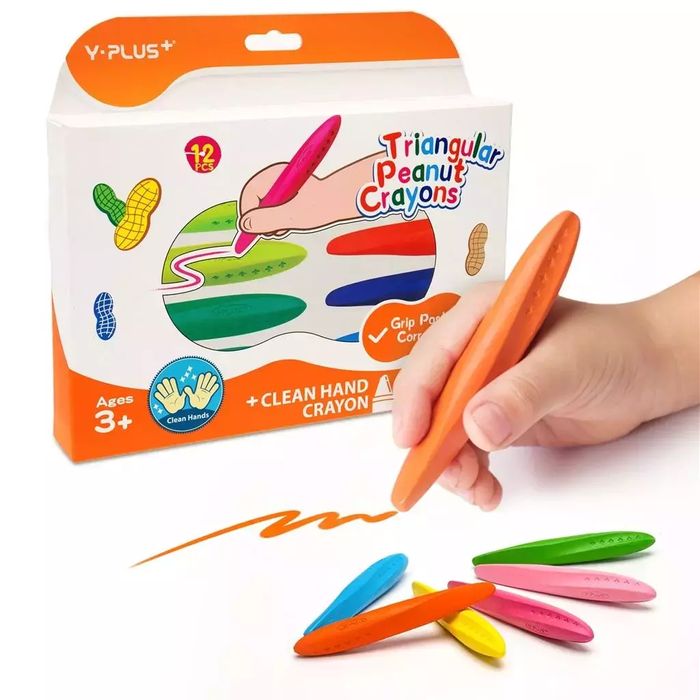 Kredki trójkątne Orzeszki 12szt. Y-Plus
