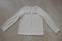 Sweterek w złote groszki, 134/140 (8-10l) + opaska; H&M-NOWY