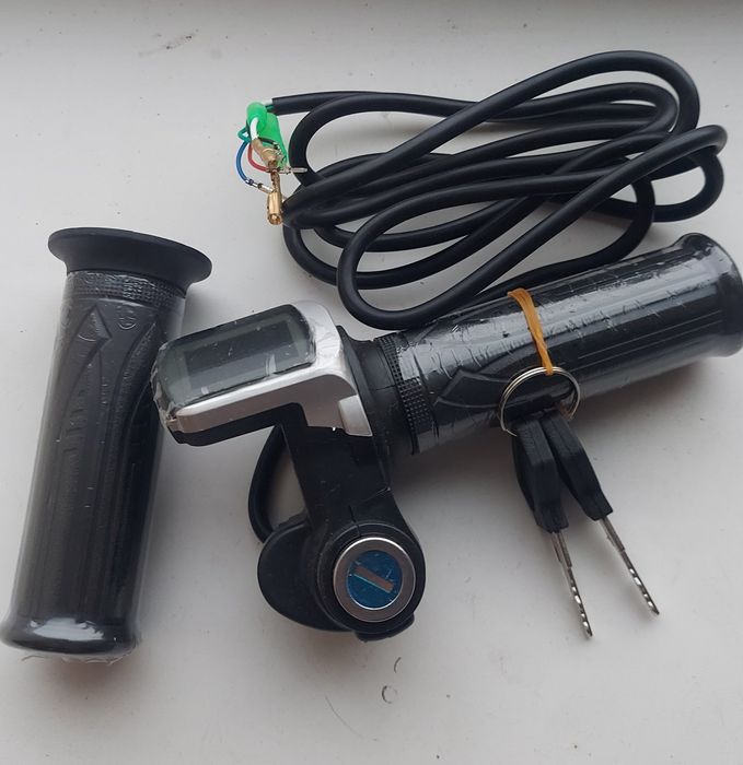 Ручка газа 48V с дисплеем и замком зажигания, для электроквадрацикла,