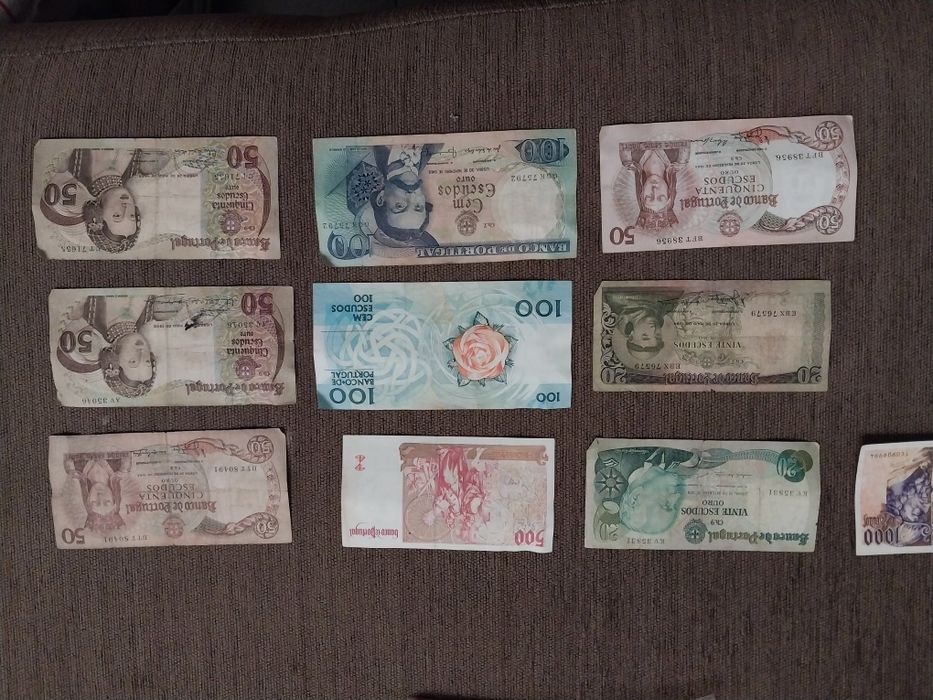 Lote de Notas Antigas Portuguesas – 90€ (ou à unidade)