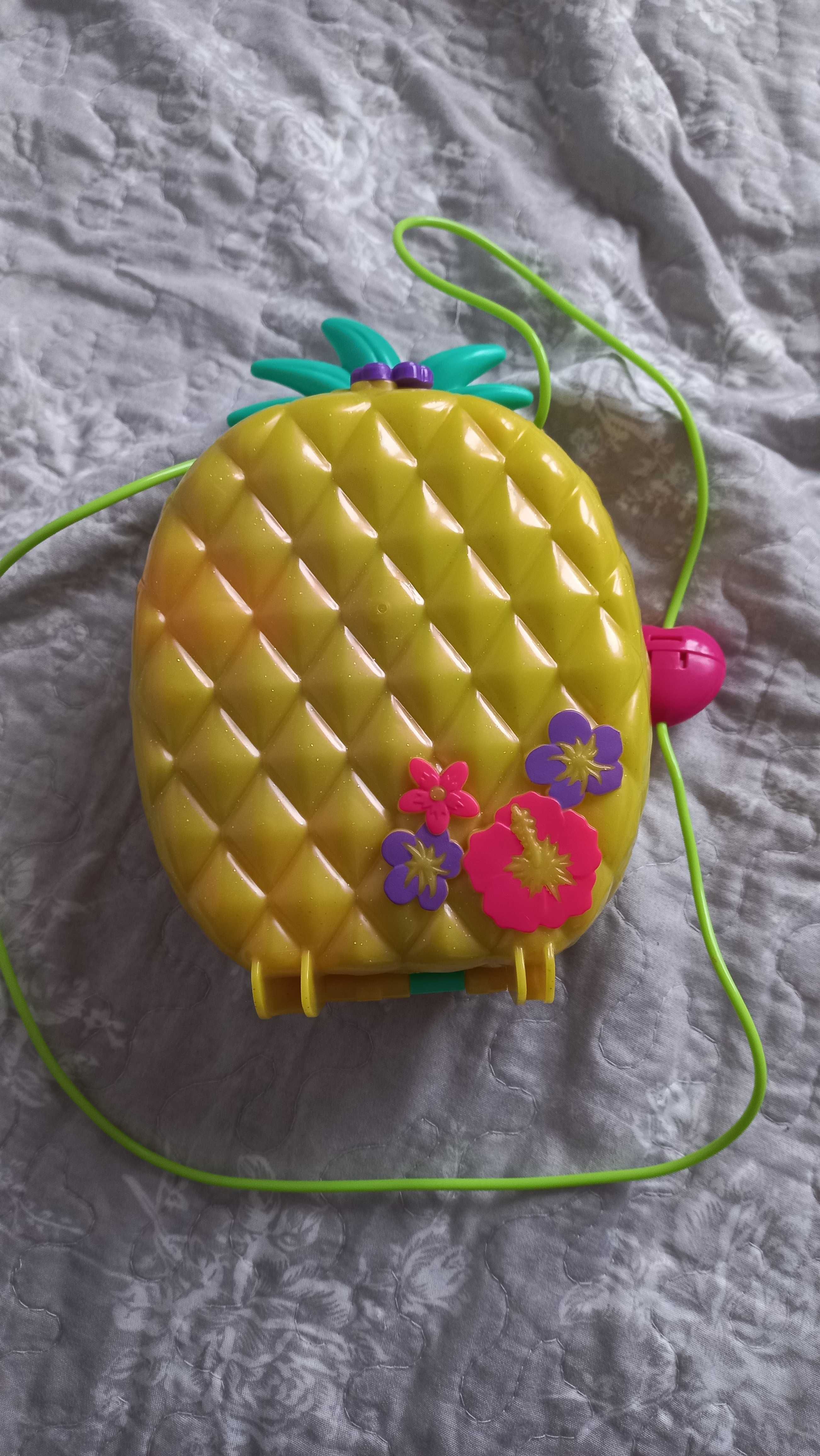 Polly Pocket domek ananas torebka akcesoria lalki zabawka