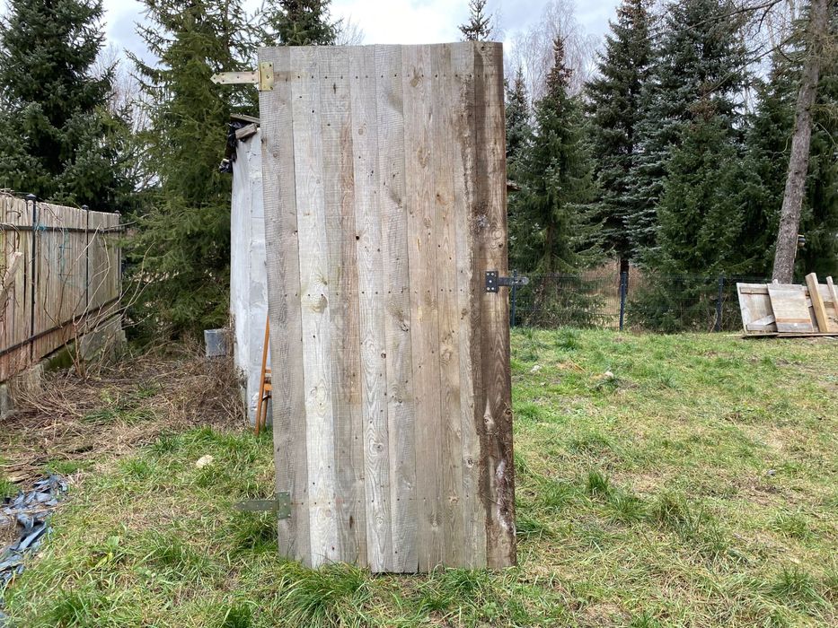 Drzwi budowlane tymczasowe,drewniane