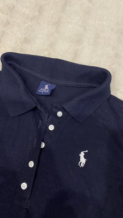 Футболка Polo жіночка, темно синя, розмір l (маломірить)