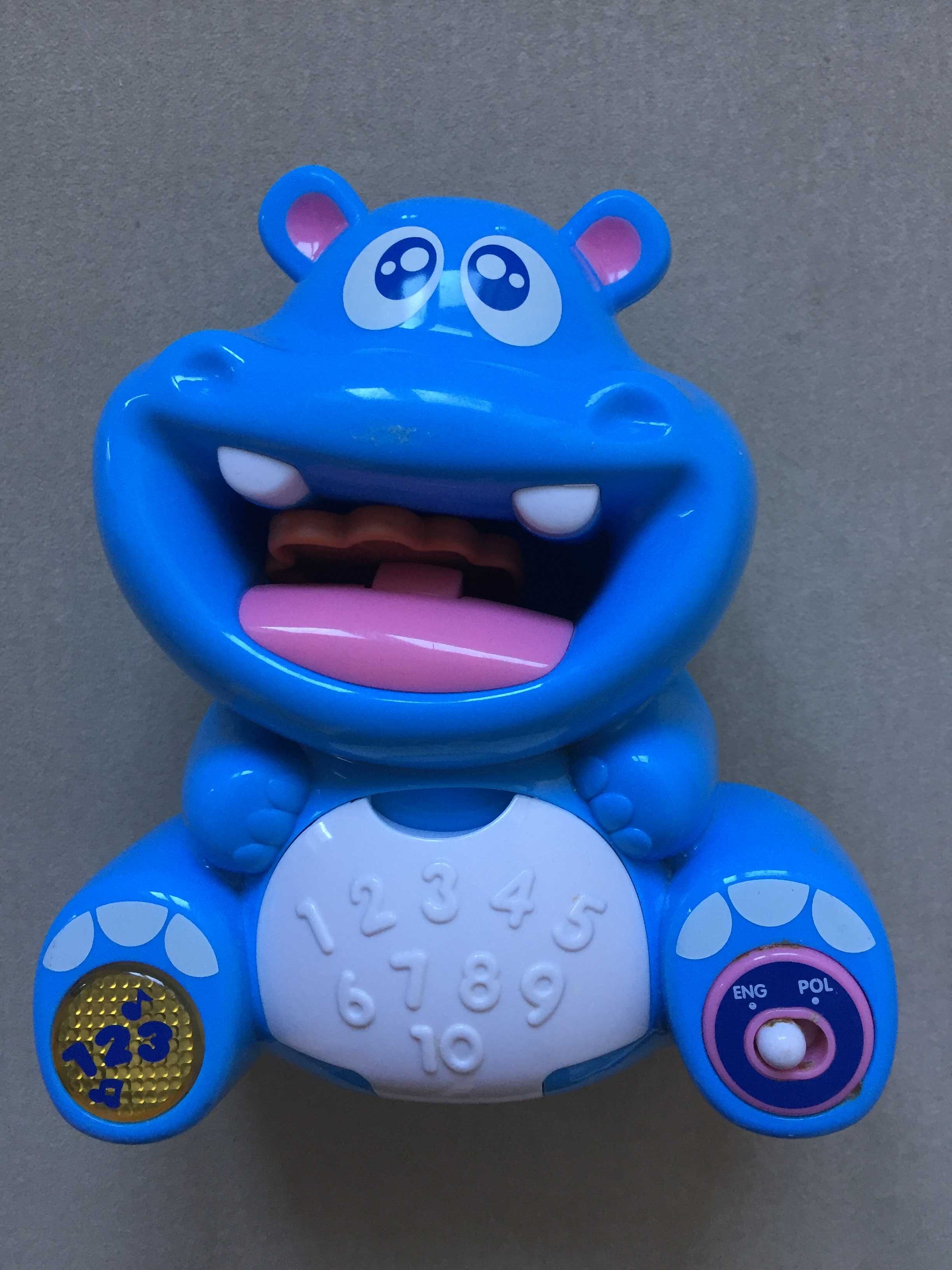 zabawka edukacyjna fisher price mówi ang/pol hipopotam z ciasteczkami