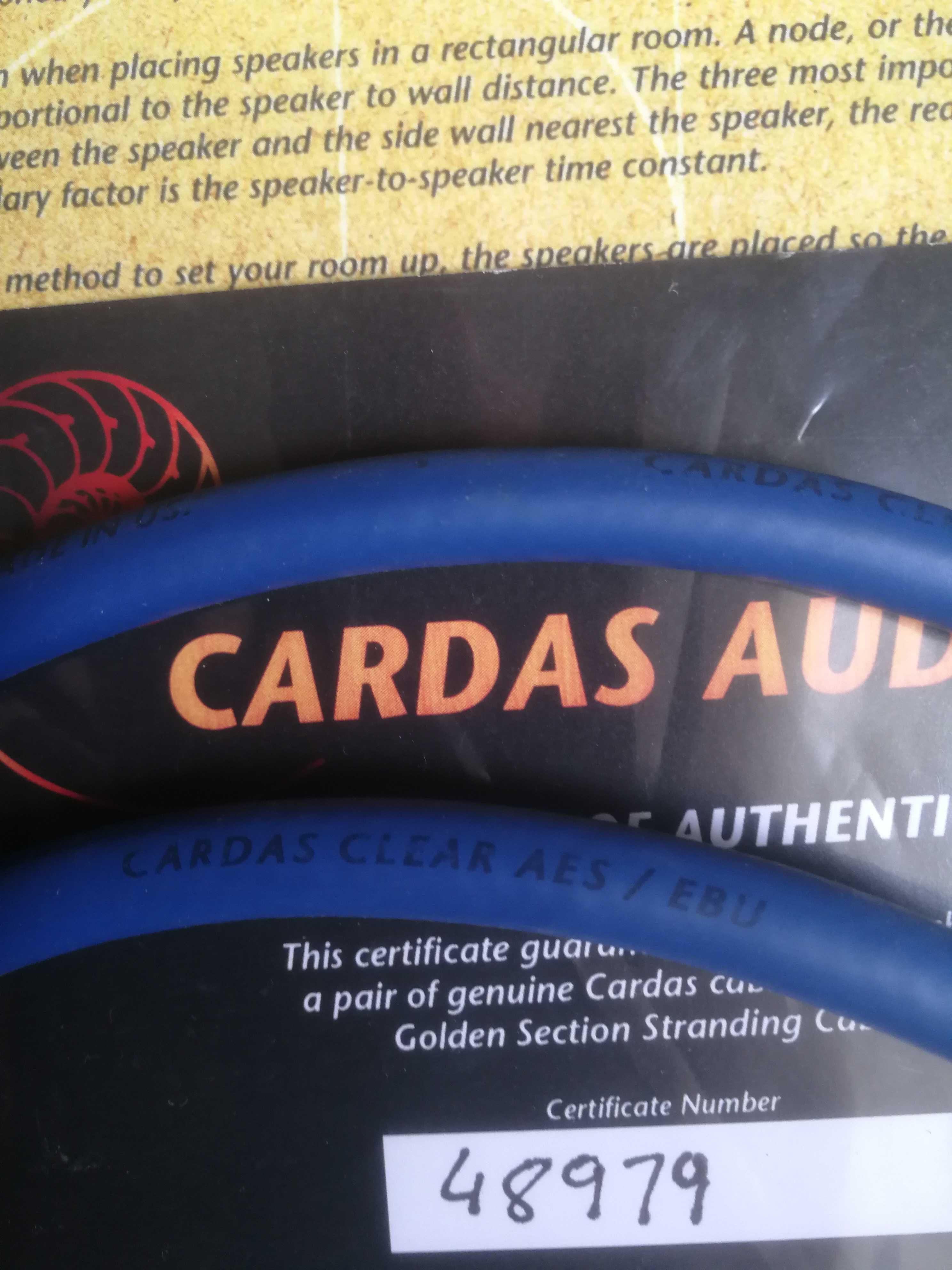 Cardas Clear 1m kabel cyfrowy AES/EBU  za pół darmo!