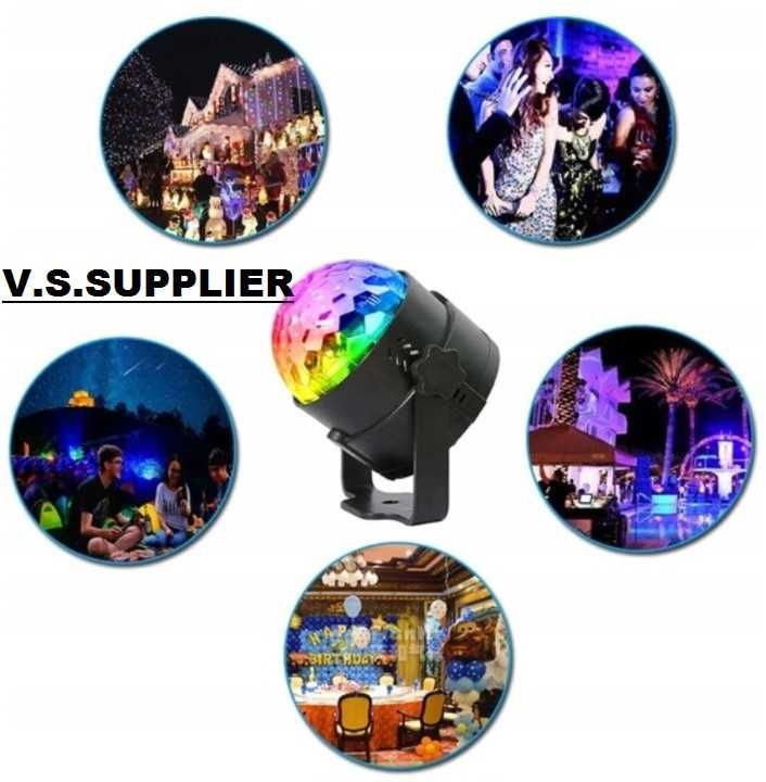 Półkula disco LED Disco Ball 3x1W pilot