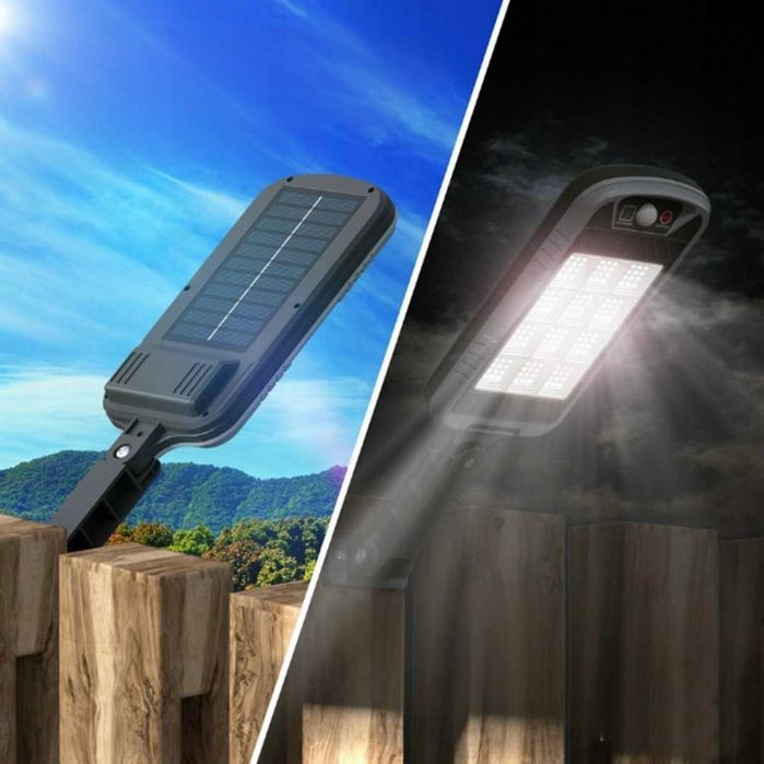 Lampa solarna LED 400W z czujnikiem ruchu i pilotem