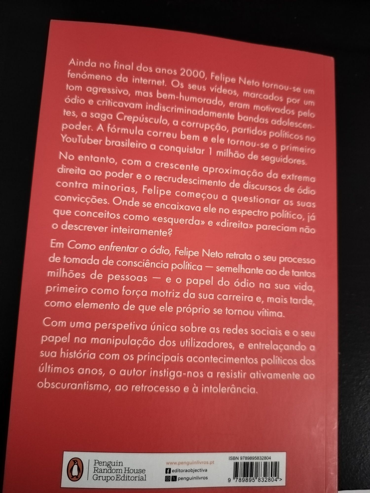 Livro Felipe Neto - Como enfrentar o ódio