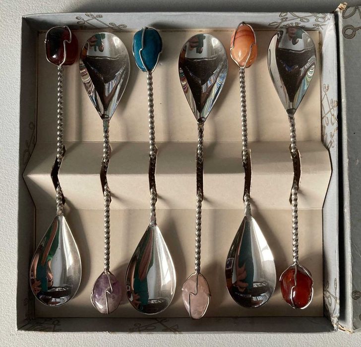 Conjunto de 6 Colheres de Gelado Antigas