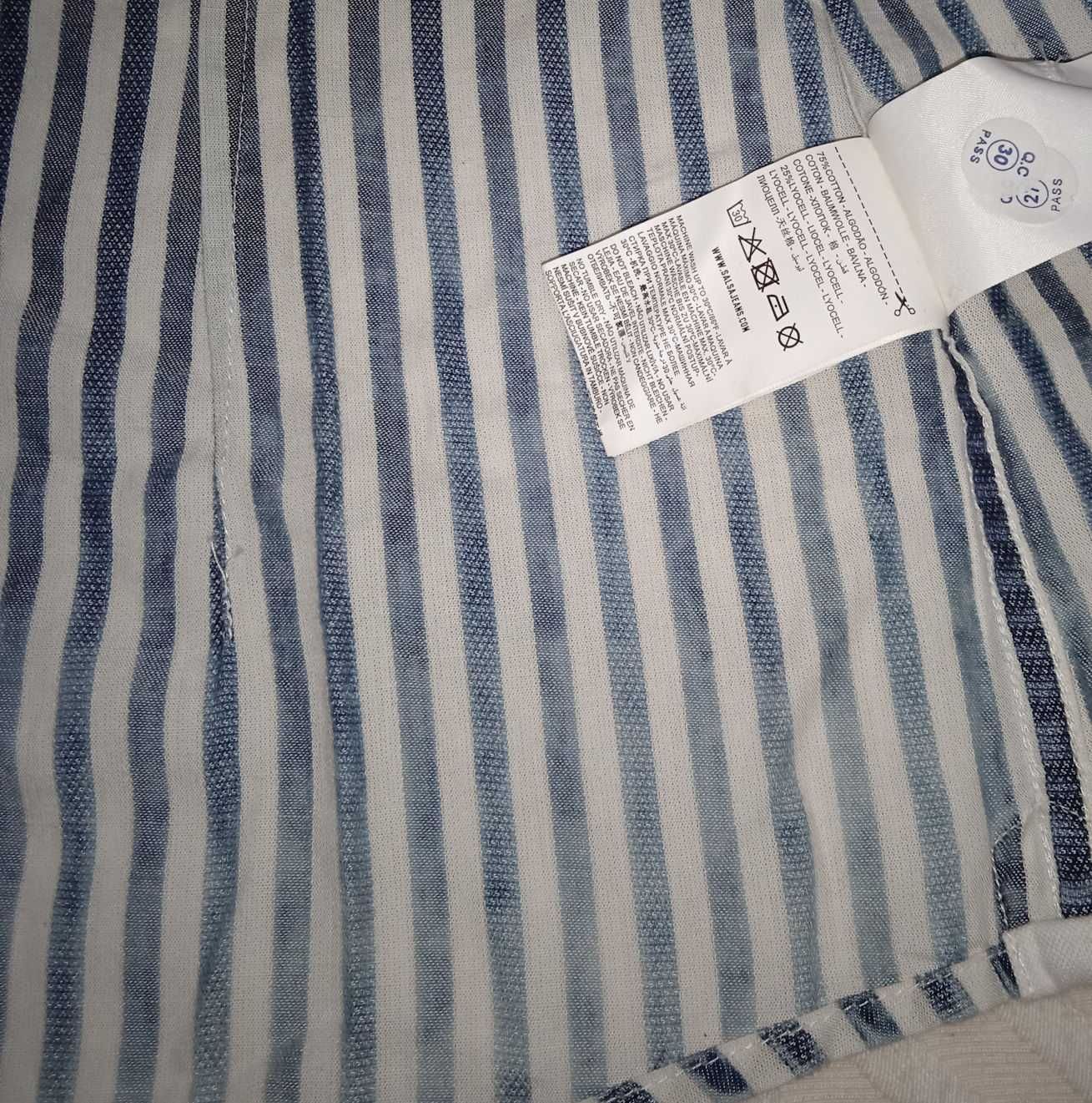 Camisa Slim Fit Salsa NOVA, Efeito Lavagem - Portes Gratis
