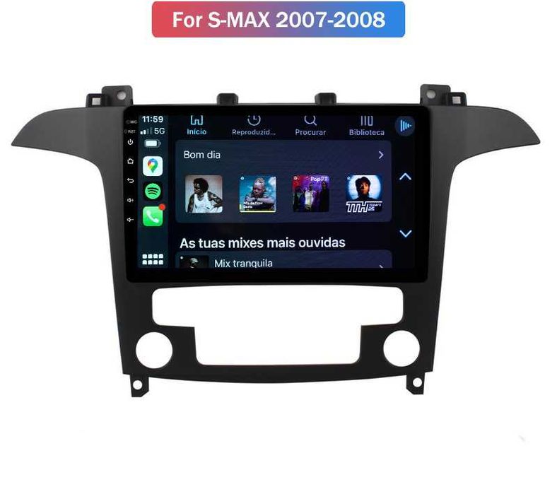 AutoRadio Para Ford S-max-Android 13 -32Gb-64Gb-Carplay Montagem