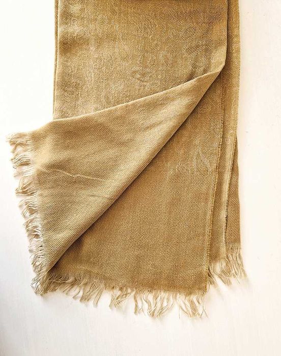 Szal Pashmina (kaszmir+jedwab) – musztardowy