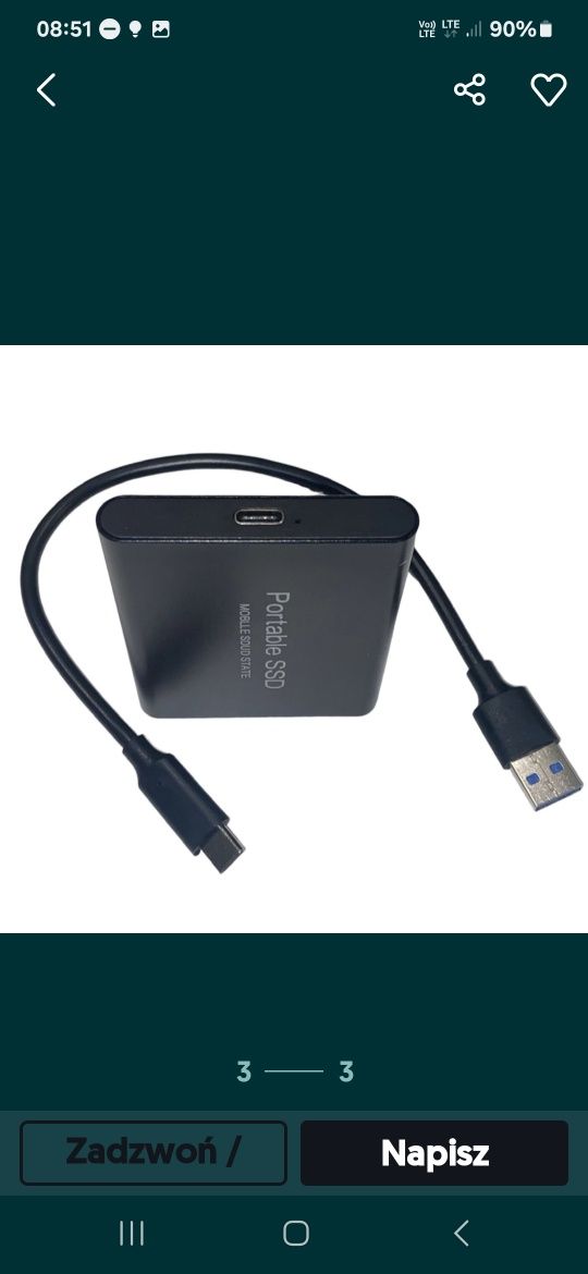 Dysk zewnętrzny SSD-4TB USB-C