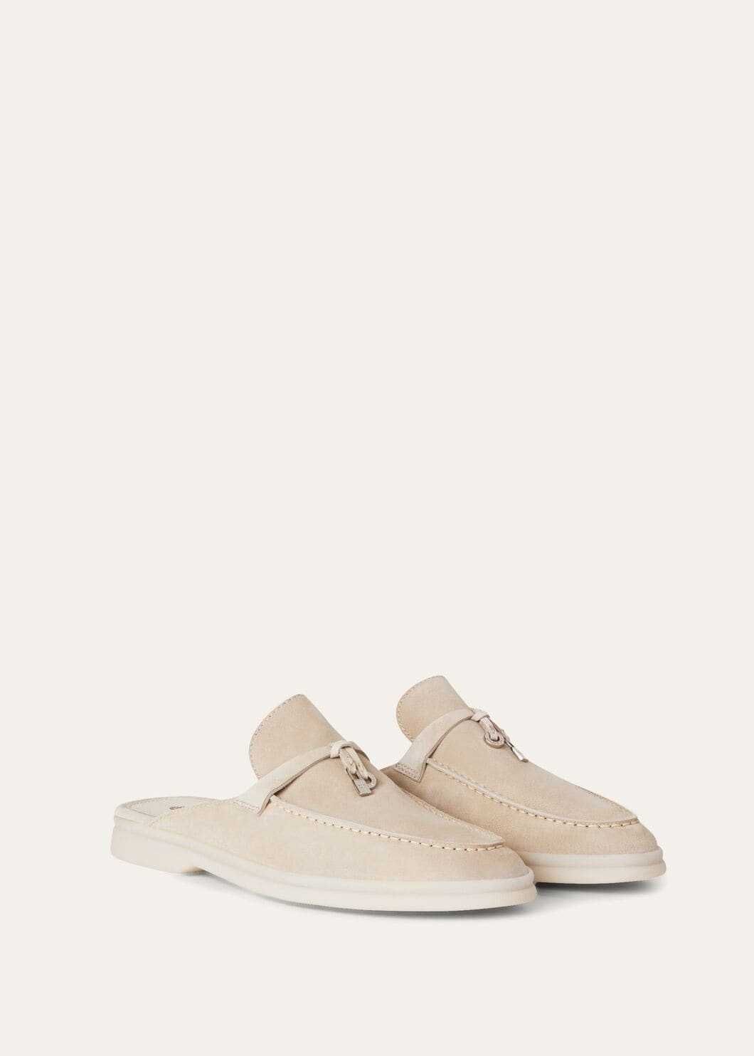 Лофери Loro Piana Babouche Charms Walk Loafer Suede Beige