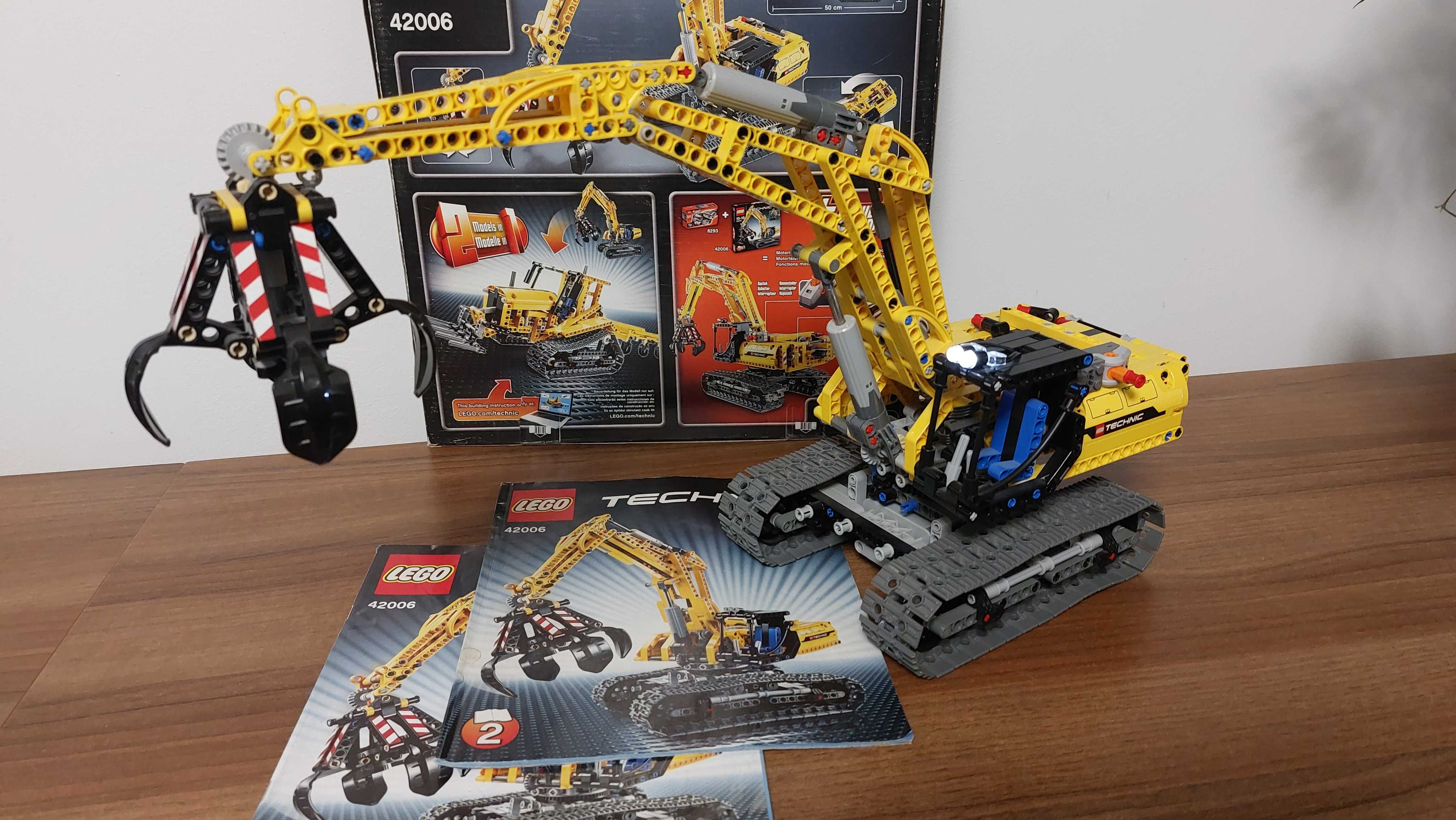 Lego Technic 42006 2w1 Koparka/Traktor + Power Functions 8293 +dodatek