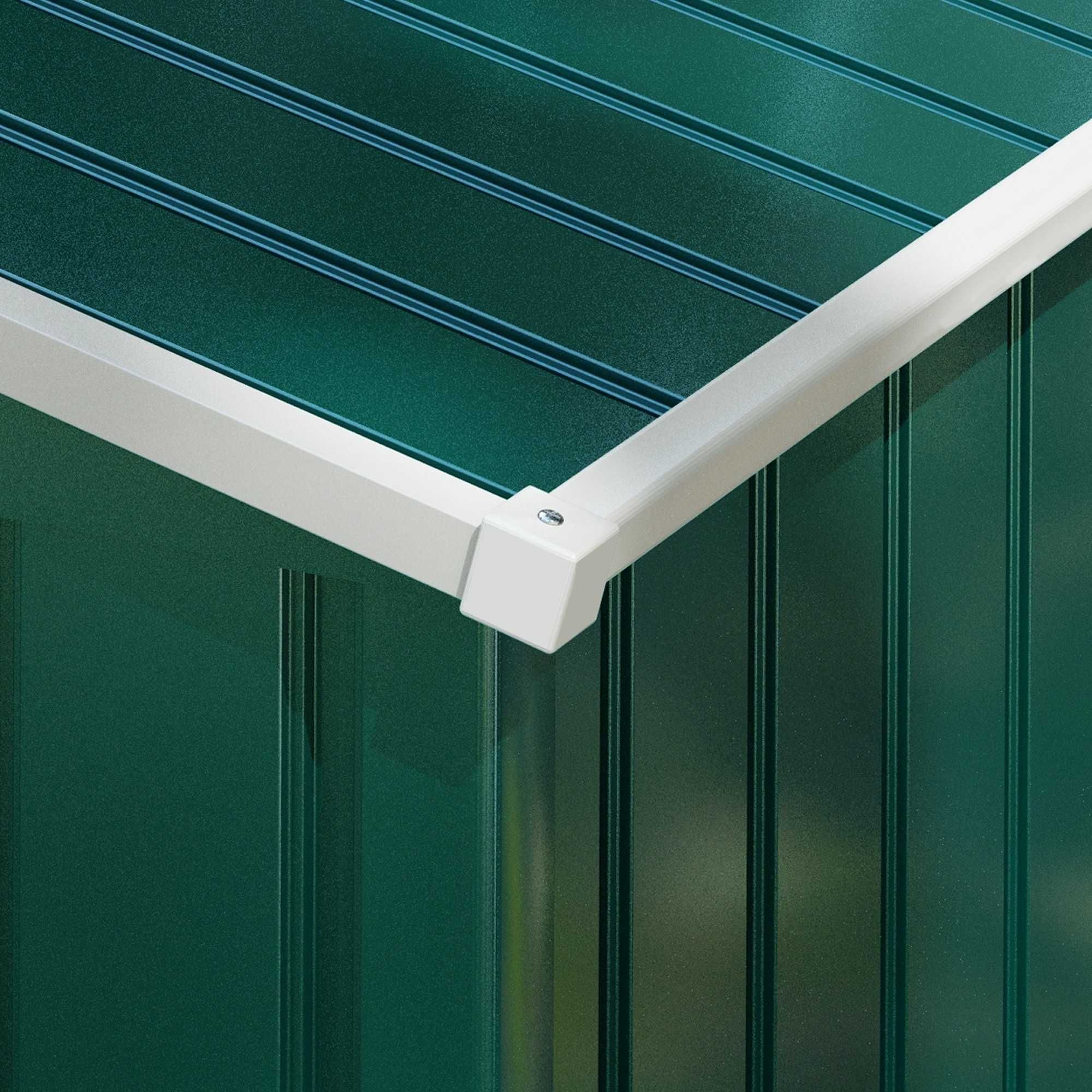 Abrigo Jardim Metal 4,1m² Verde 236x174x190 cm Novo