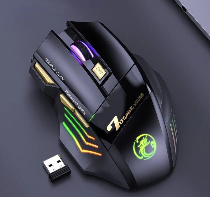 (НОВЫЙ) Беспроводная перезаряжаемая игровая мышь IMICE GW-X7 3200DPI