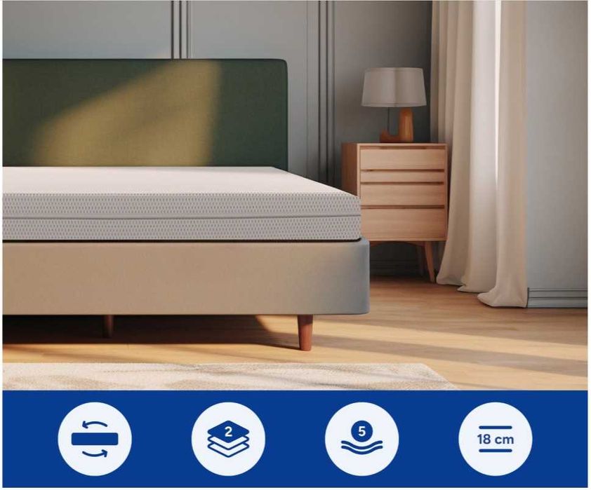 NOWY Materac  90 x 200 cm dwustronny