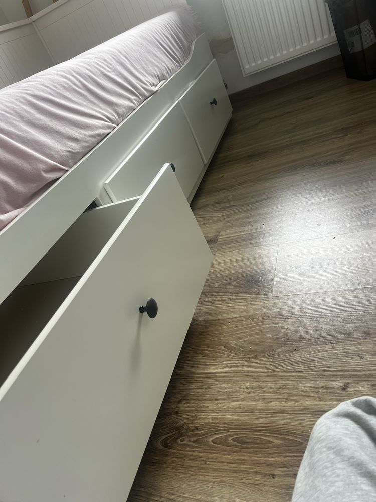 Łóżko IKEA HEMNES+ pojemnik na materac IKEA HEMNES