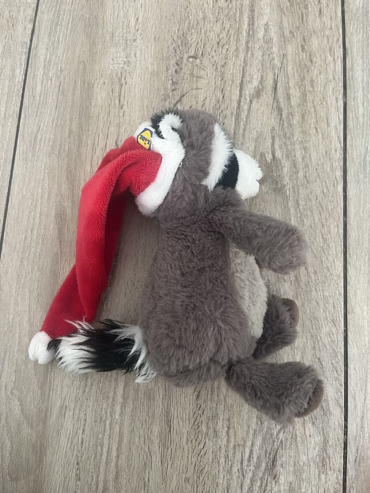 Maskotka pluszowa szop w czapce Mikołaja LIDL