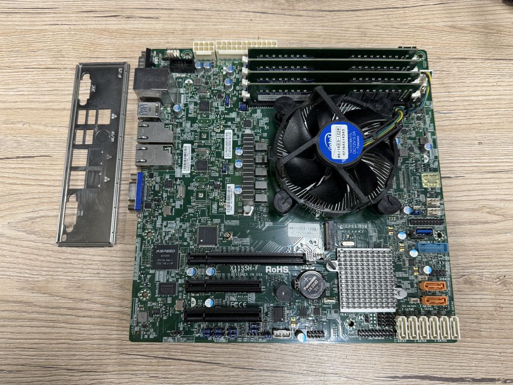 Комплект Supermicro X11SSH-F + Intel Xeon E3-1220V6 + 32gb DDR4