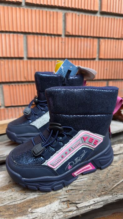 Термо зимові чоботи 17,5 на дівчинку на хутрі том.м Термо на девочку