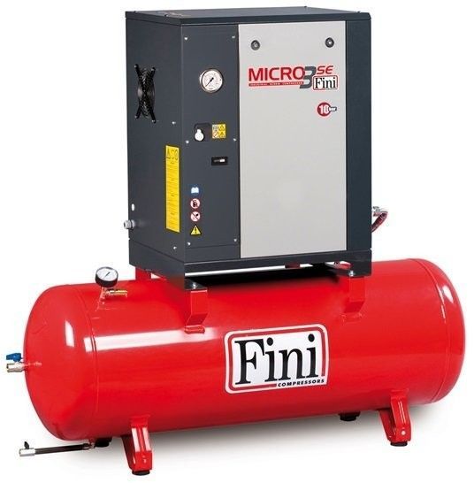 Compressor de Parafuso FINI MICRO SE 4.0-10 depósito 200 litros