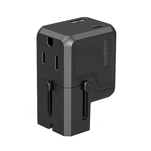 Ładowarka podróżna Choetech PD6038 USB-C USB-A PD 20W USA EU UK AU - c