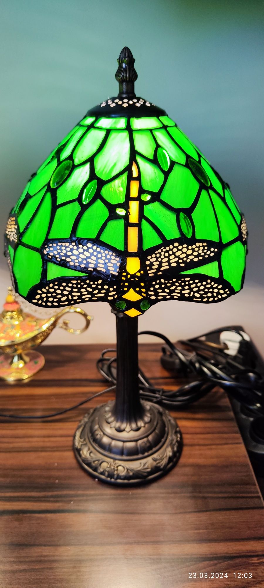 Lampki nocne witrażowe ważka idealne na prezent