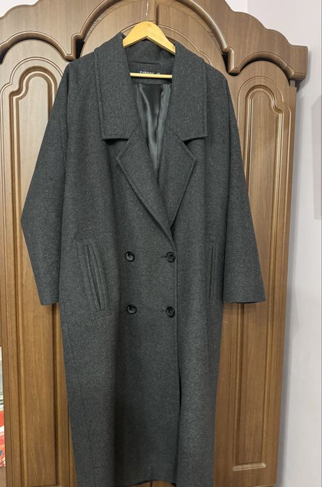 Пальто сіре, one size