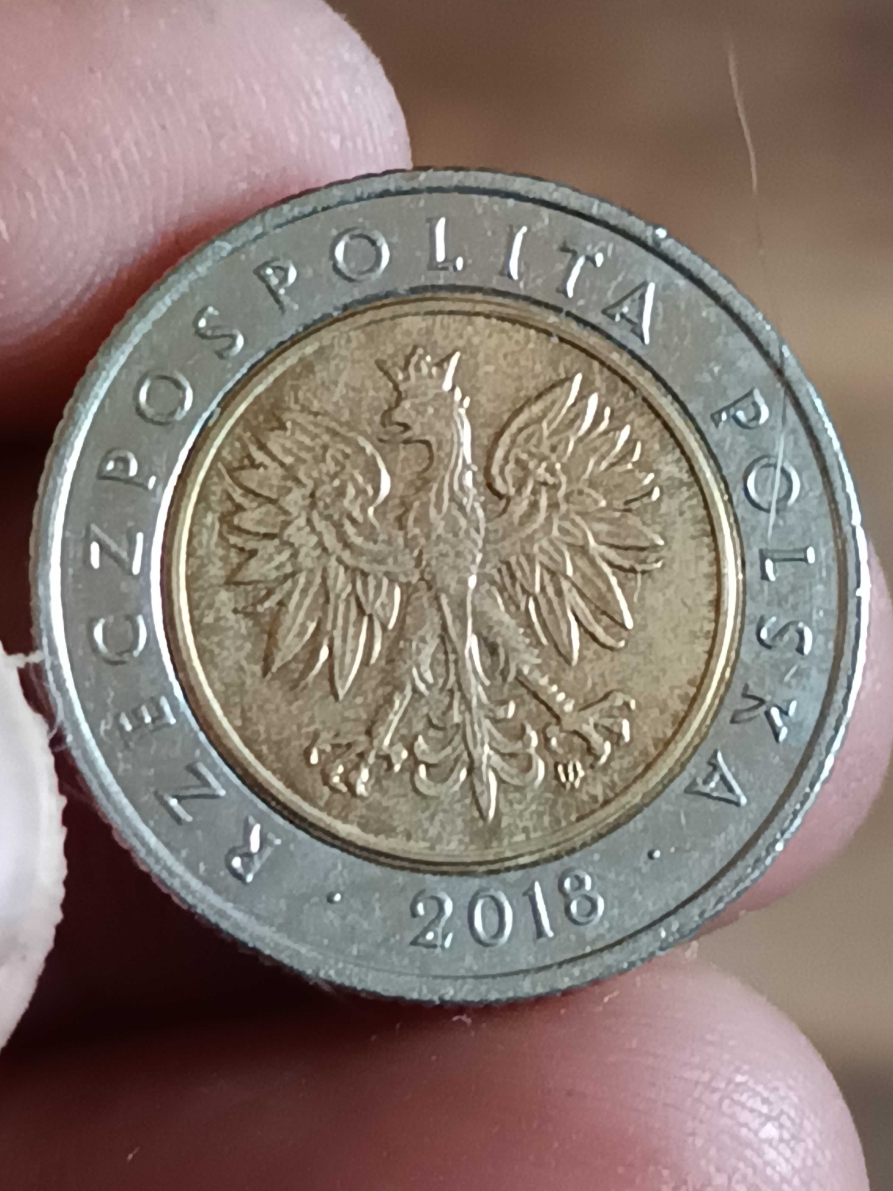 Sprzedam monete 5 zloty 2018 r