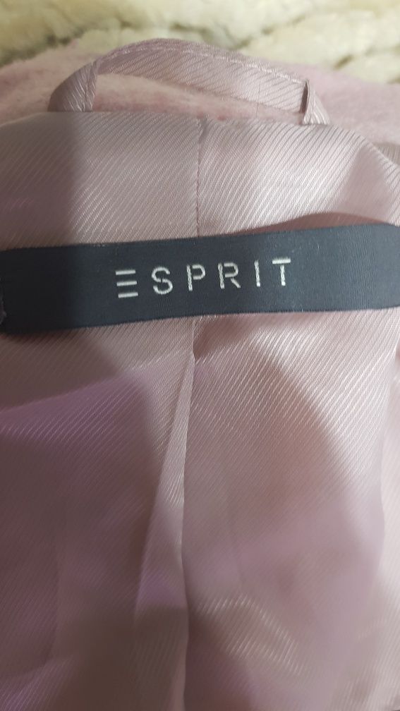 Esprit wełniany płaszczyk na stójce zapinany na napy r.36
