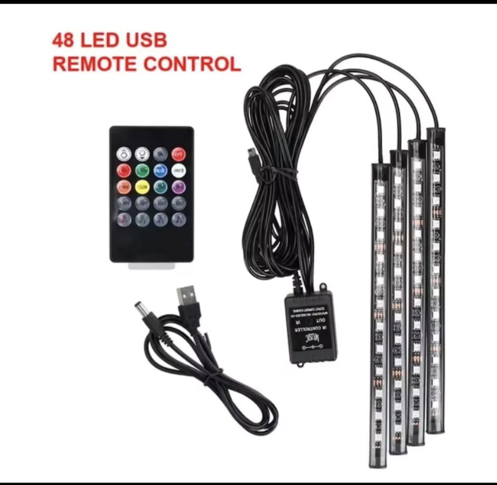 Uniwersalne samochodowe oświetlenie RGB LED
