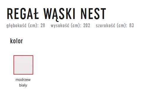 Regał wąski VOX Nest