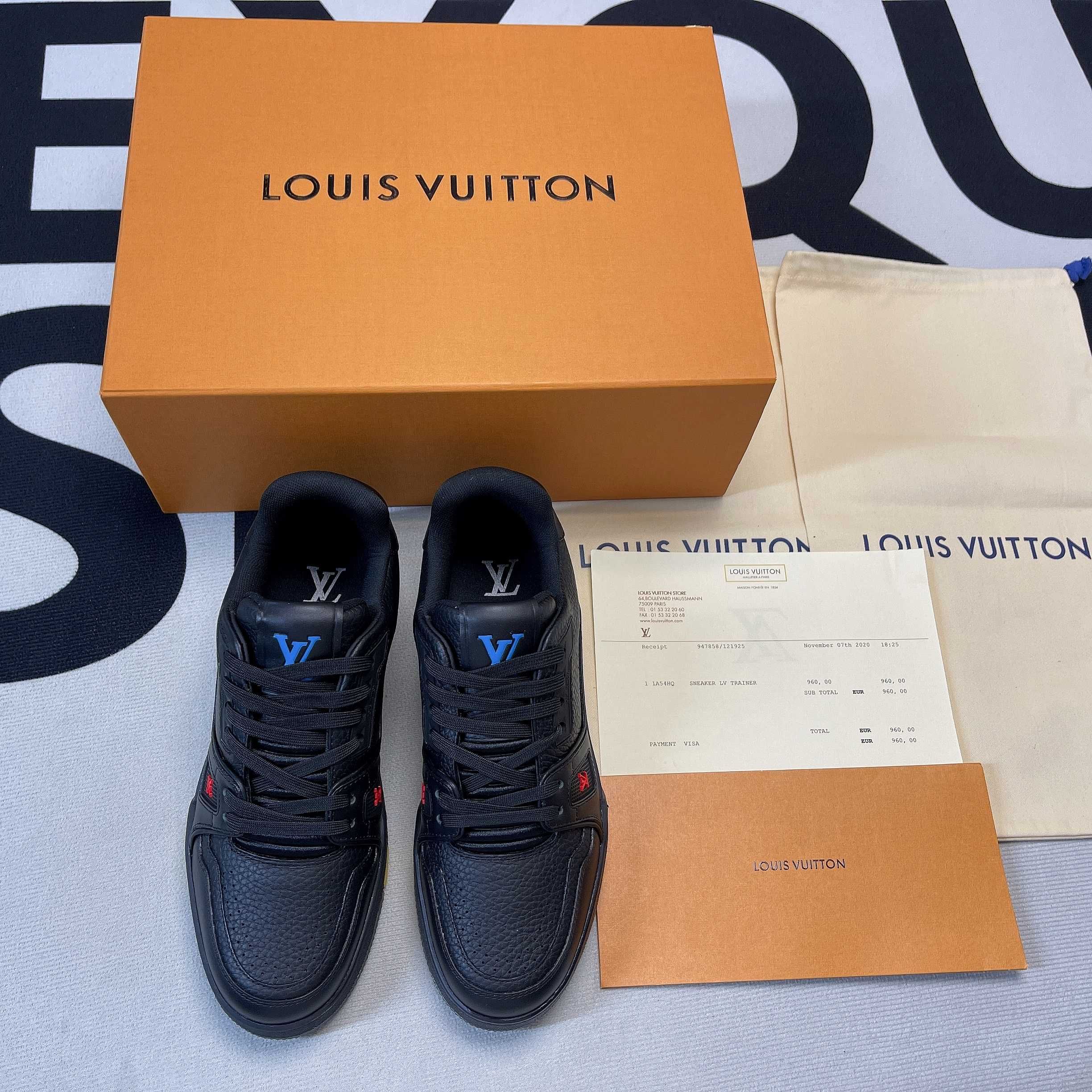 Buty Louis Vuitton LV Trainer Black Signature (Rozm.38-46)