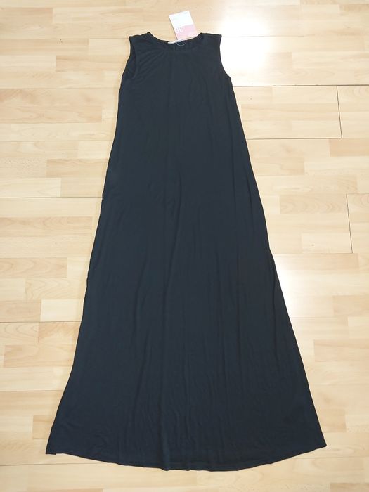 Nowa sukienka maxi lato r 36 38 S M czarna wiskoza  wygodna