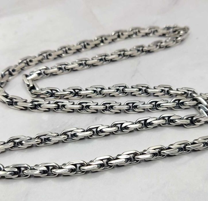 Срібний ланцюжок 80г "Біт" чоловічий мужская серебряная цепочка 925
