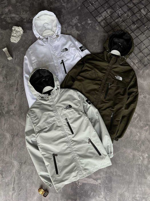 Вітровка TNF The North Face White чоловіча з біркою qr-code 57/XH3