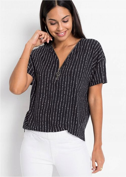 AG7534 t-shirt damski z zamkiem wzory r.32/34