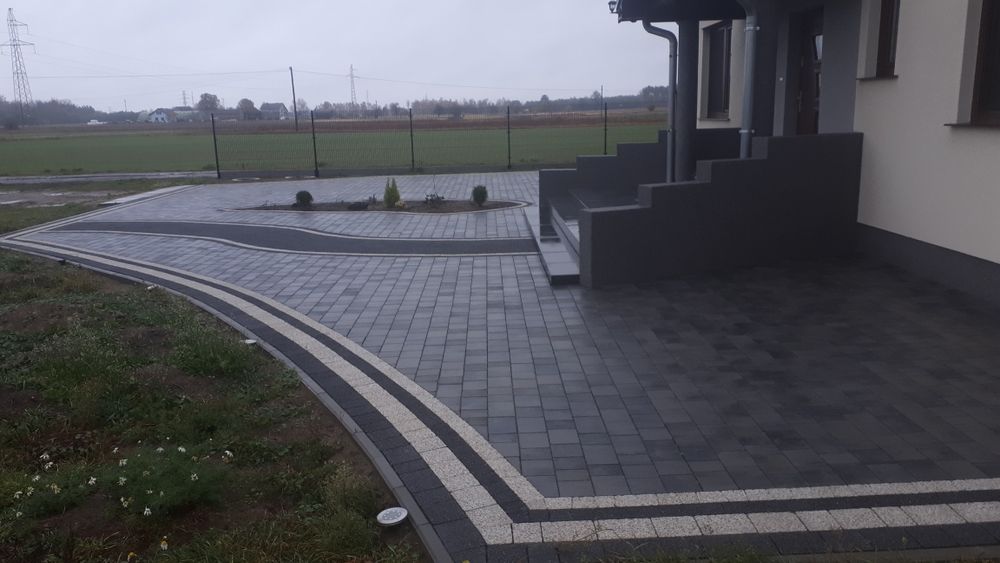 usługi brukarrskie , układanie kostki brukowej