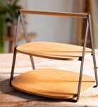 Patera dwupoziomowa bambusowa homla