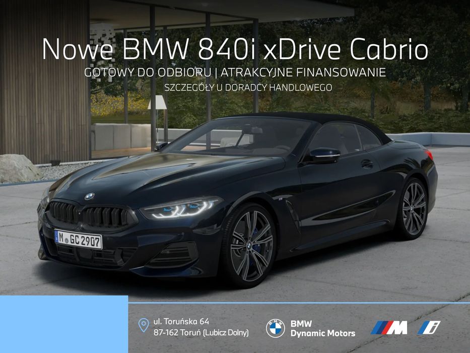 BMW Seria 8 840i xDrive Cabrio 340 KM - Kamera 360 - Ostatnie Sztuki w Polsce!
