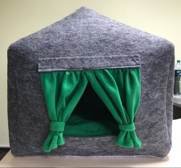 Домик-лежанка со съемной подушкой для кота и собаки, будинок для кота
