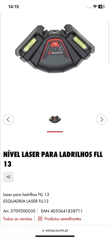 Nivel laser para ladrilhos Wurth