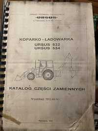 Katalog części zamiennych koparko-ładowarka ursus 532, 534