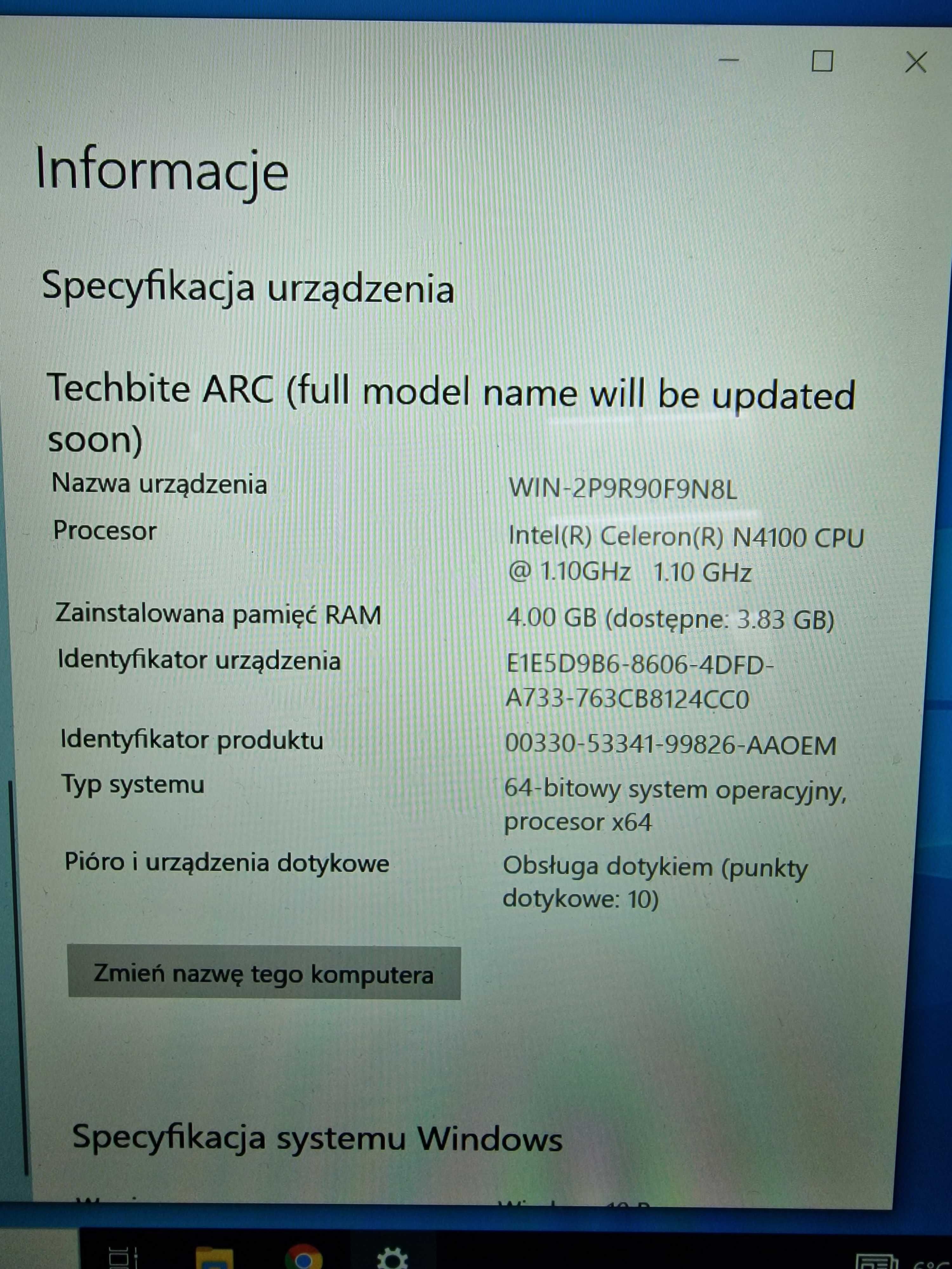 Laptop tablet ARC 13.3 2 SZTUKI za 1200